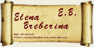 Elena Breberina vizit kartica